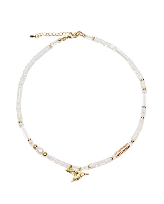 Чокер из Лунный камень Гор хрусталь Жемчуг Перламутр- S00102 от  