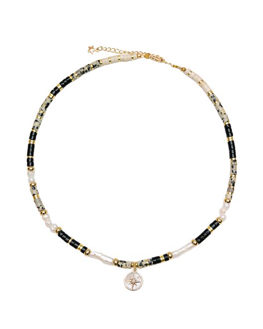 Чокер из Агата Яшмы Слон кости Жемчуга - S00112 от  