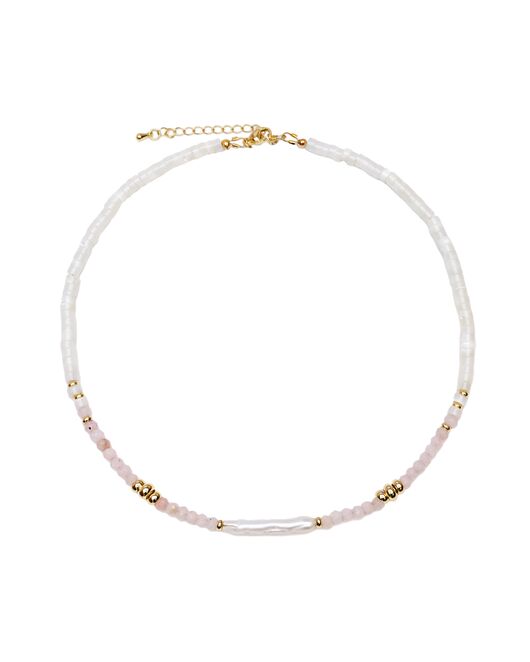 Чокер из Агат Перламутр Жемчуг- S00075 от  