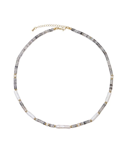 Чокер из Рутиловый кварц Волосатик Кахалонг Жемчуг- S00079 от   Чокер из Рутиловый кварц Волосатик Кахалонг Жемчуг- S00079 от