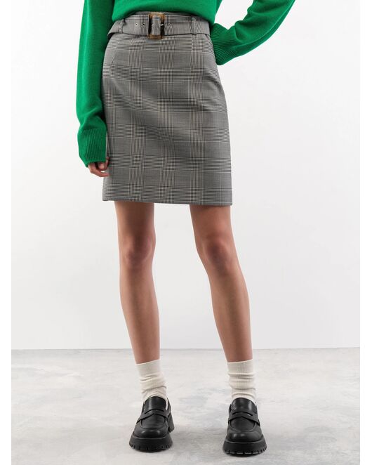 Юбка женская в клетку чёрно-белая от byME 