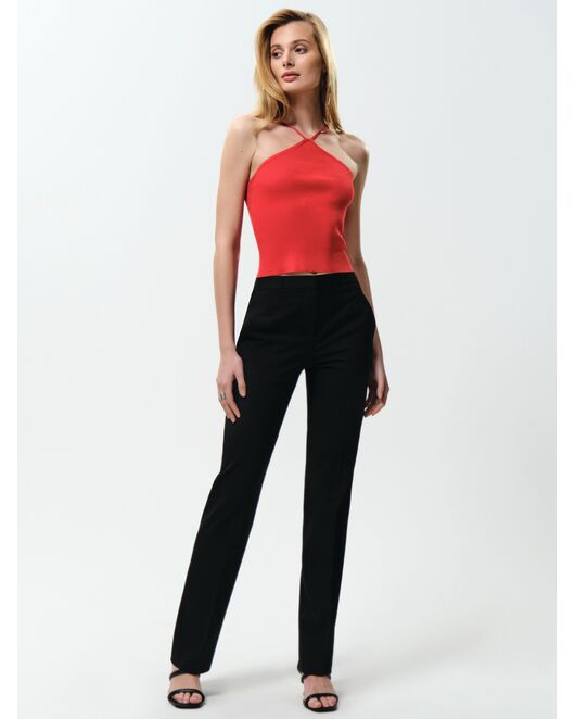 Женские брюки прямого кроя со стрелками чёрные от byME 