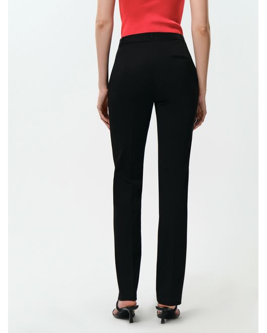 Женские брюки прямого кроя со стрелками чёрные от byME 