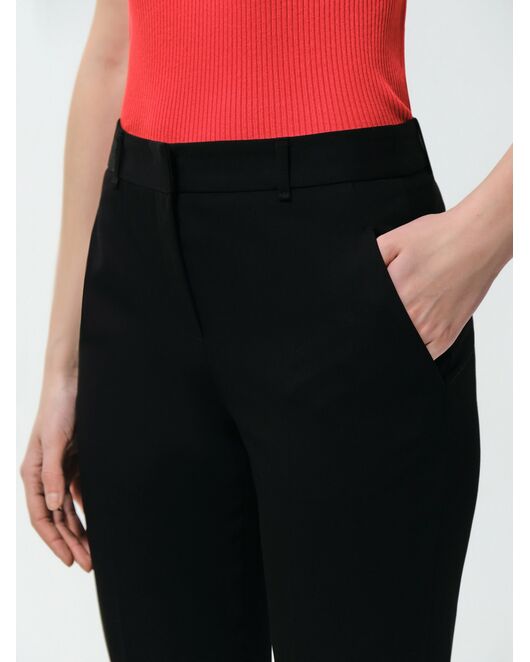 Женские брюки прямого кроя со стрелками чёрные от byME 