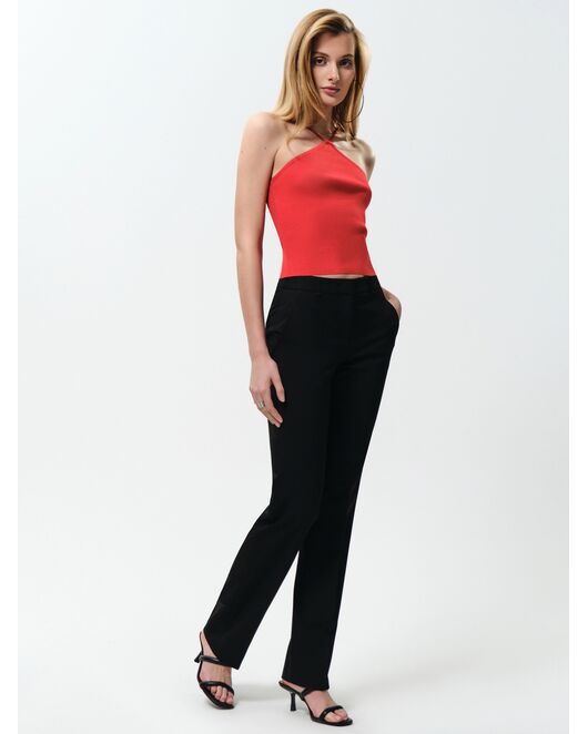 Женские брюки прямого кроя со стрелками чёрные от byME 