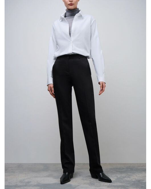 Женские брюки зауженного силуэта чёрные от byME 