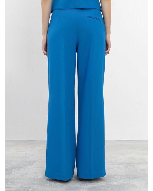 Прямые брюки из костюмной ткани васильковые от byME 