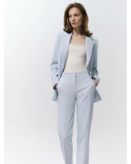 Женскиие прямые брюки  голубого цвета от byME  Женскиие прямые брюки  голубого цвета от byME