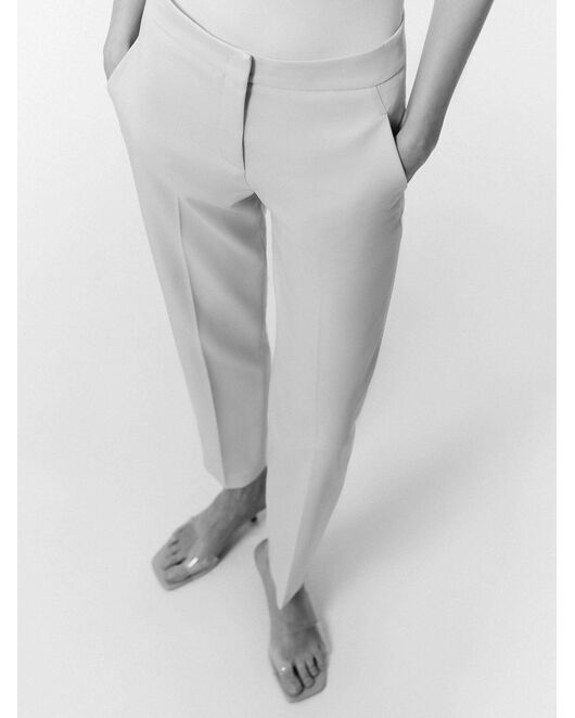 Женскиие прямые брюки  голубого цвета от byME  Женскиие прямые брюки  голубого цвета от byME