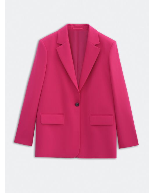 Прямой однобортный жакет ярко-розовый от byME 