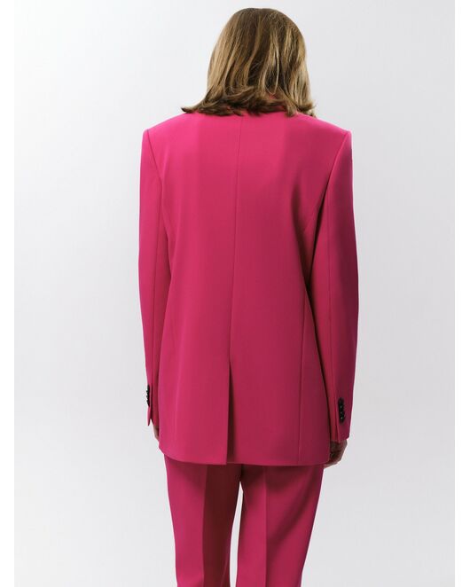 Прямой однобортный жакет ярко-розовый от byME 