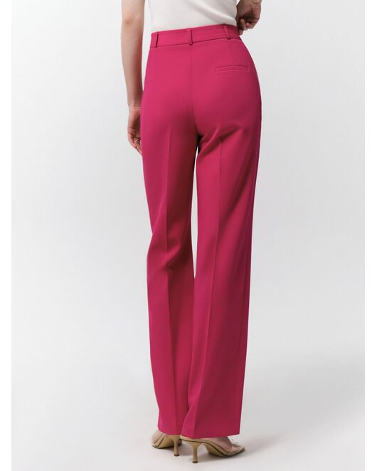 Женские классические брюки со стрелками ярко-розовые от byME 
