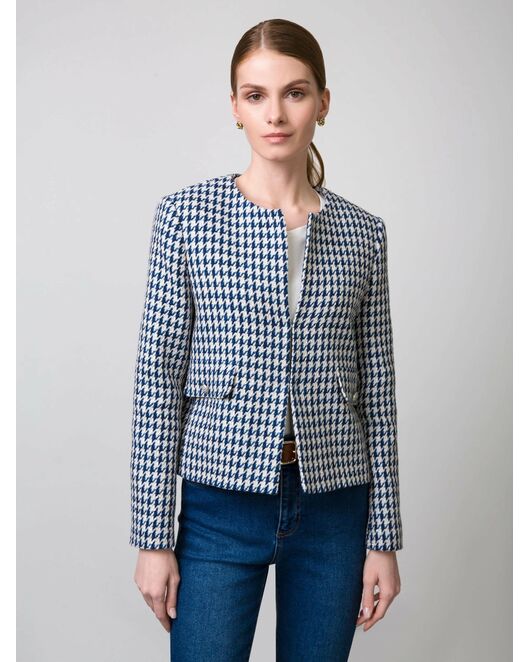 Твидовый жакет без воротника от byME 