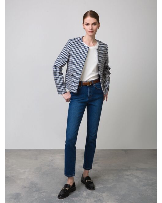 Твидовый жакет без воротника от byME 