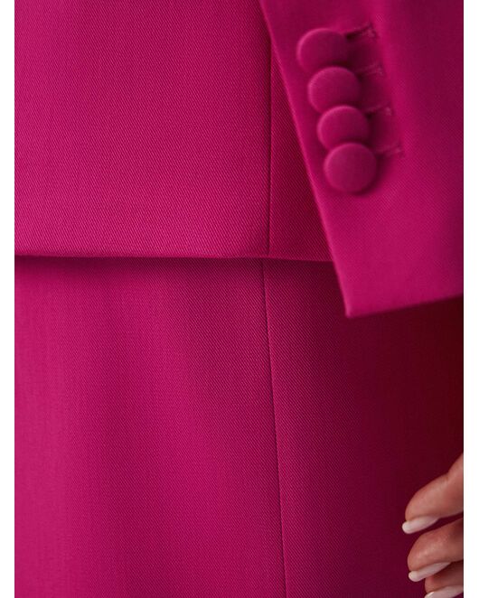 Женский приталенный пиджак на одной пуговице цикламен от byME 