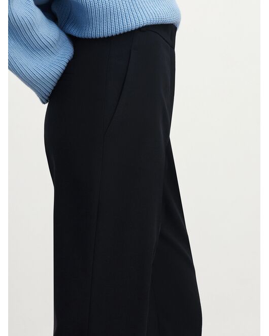 Брюки женские прямого кроя из костюмной ткани цвет нави от byME 