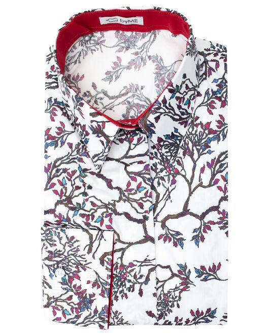 Женская рубашка под пуговицы с супатной застежкой полуприталенная - 8054 от byME 