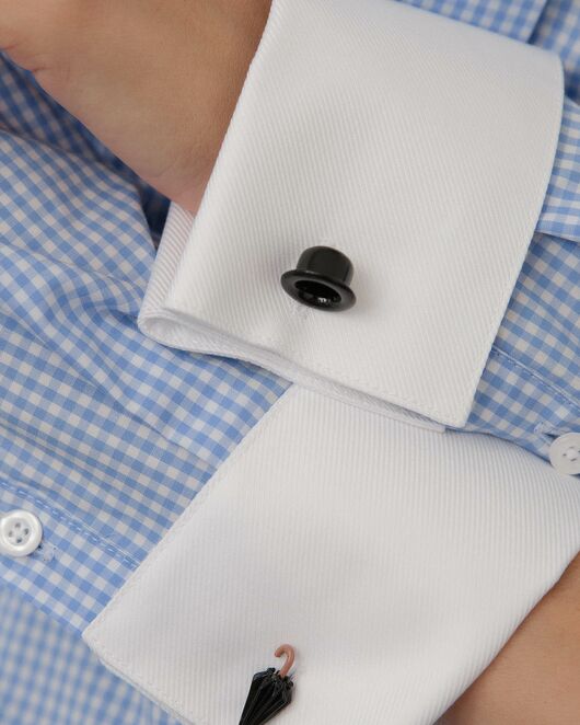 Женская рубашка под запонку голубая - 8488 от ByME 