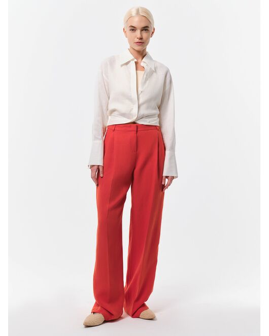 Брюки из смесового льна от byME 