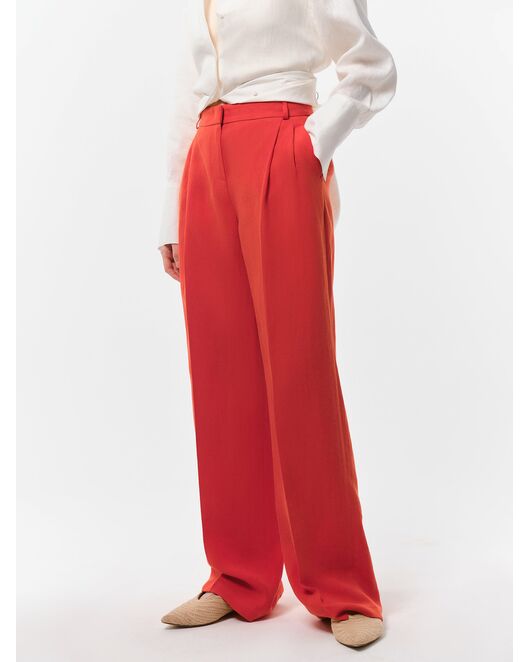 Брюки из смесового льна от byME 