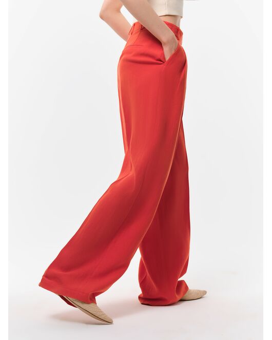 Брюки из смесового льна от byME 