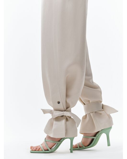 Широкие брюки с хлястиками от ByME 