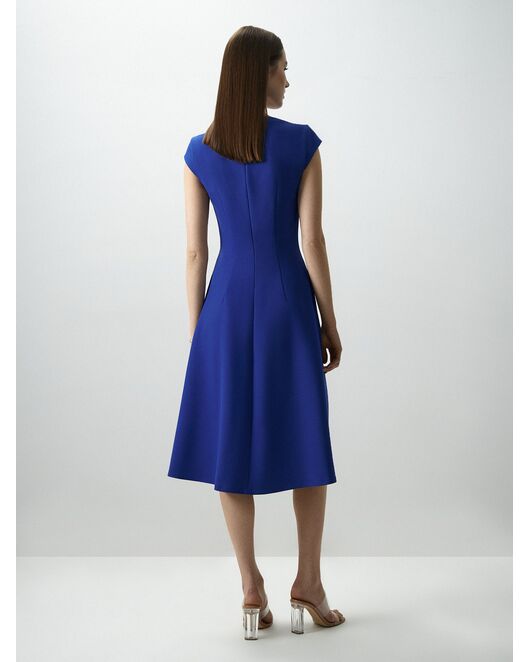 Платье-миди с карманами синее от ByME 