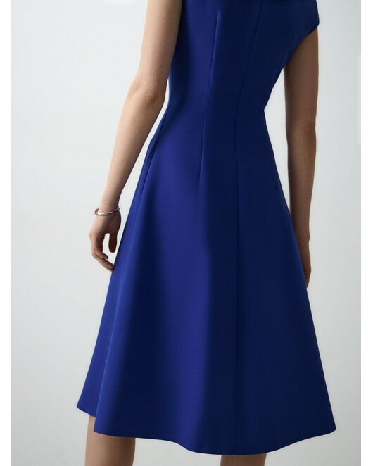 Платье-миди с карманами синее от ByME 