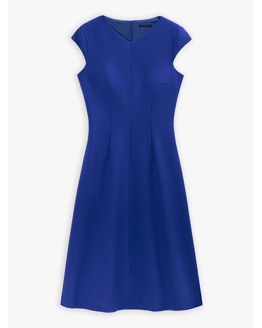 Платье-миди с карманами синее от ByME 