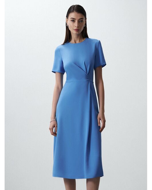 Платье на запах длины миди от byME  Платье на запах длины миди от byME