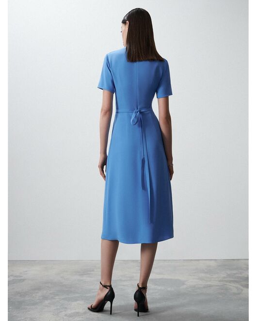 Платье на запах длины миди от byME  Платье на запах длины миди от byME