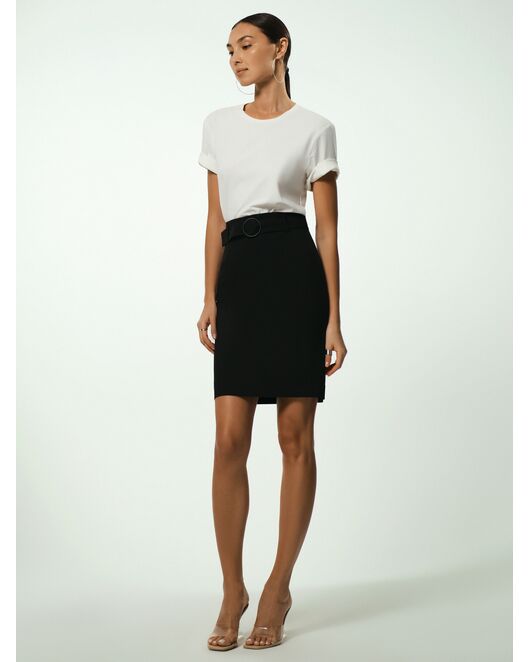 Зауженная юбка с поясом от byME 