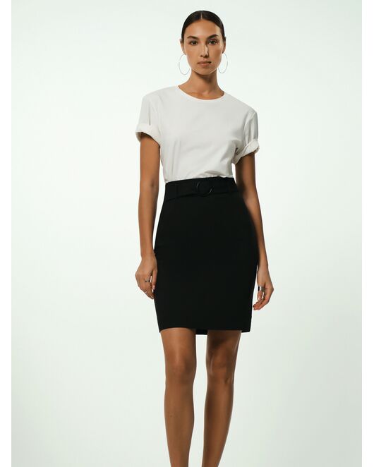 Зауженная юбка с поясом от byME 