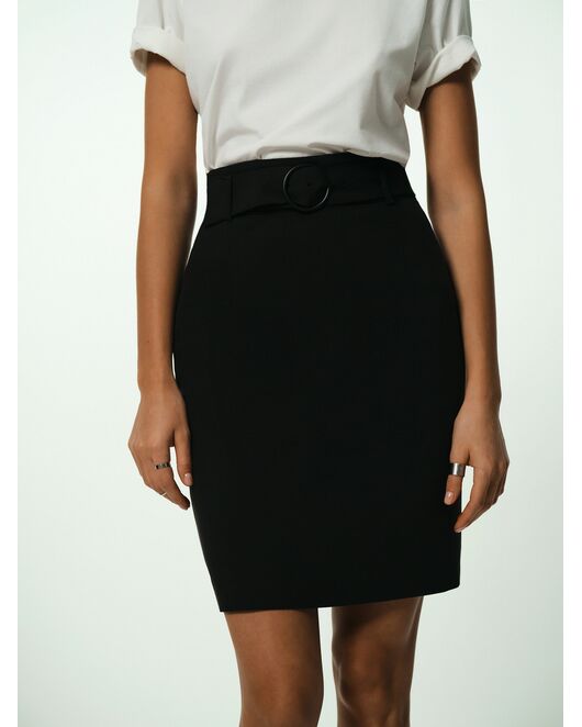 Зауженная юбка с поясом от byME 