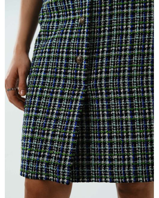 Клетчатая юбка из твида от byME  Клетчатая юбка из твида от byME