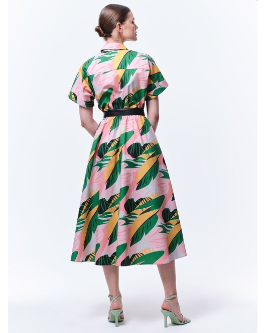 Платье-рубашка с поясом из экокожи от ByME 