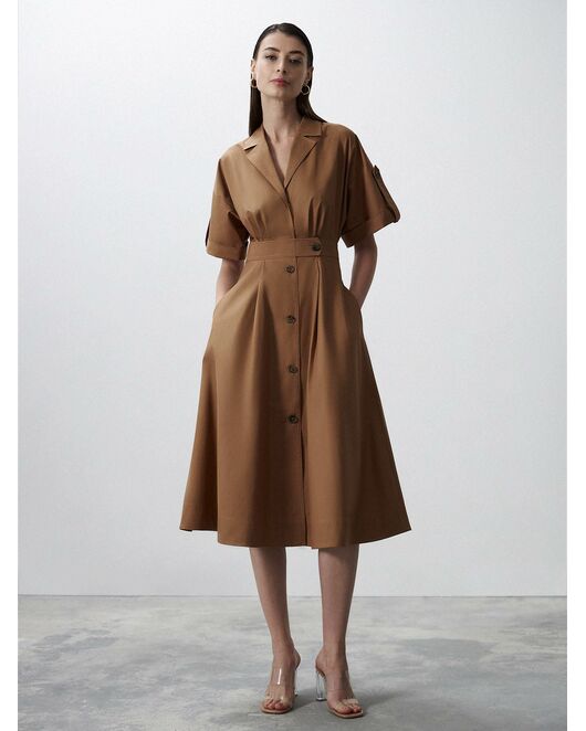 Платье-сафари из хлопка от byME 