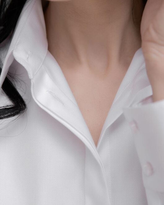 Женская рубашка под пуговицы белая - 8059 от byME  Женская рубашка под пуговицы белая - 8059 от byME