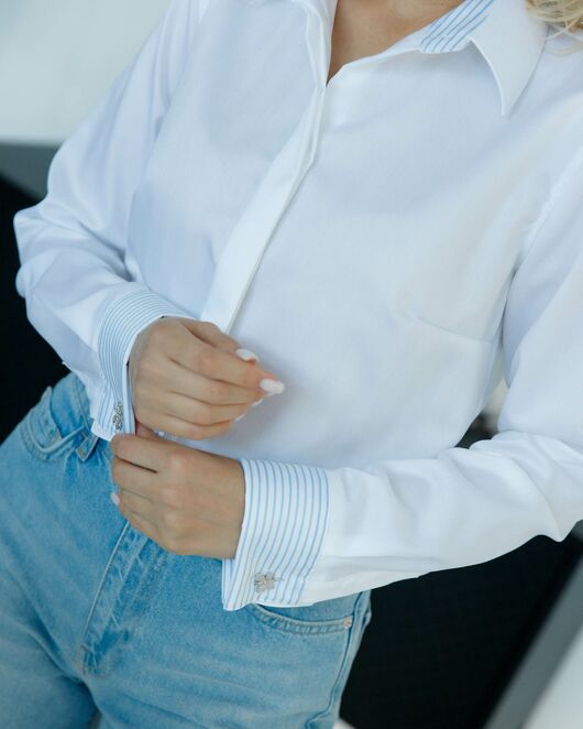 Женская рубашка под запонку Non-Iron - 8503 от  