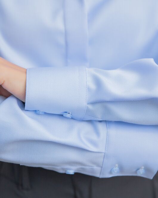 Рубашка хлопковая голубая под пуговицы - 8517 от byME  Рубашка хлопковая голубая под пуговицы - 8517 от byME