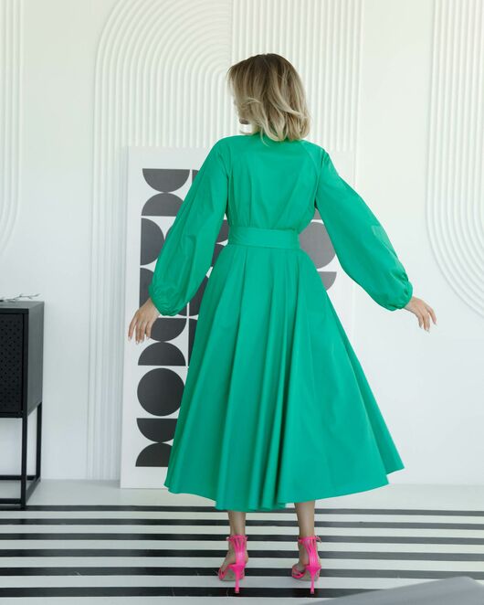 Платье-рубашка с поясом от byME 