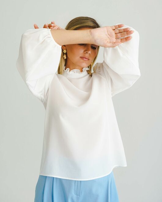 Женская блуза из натурального шёлка - 8561 от ByME 