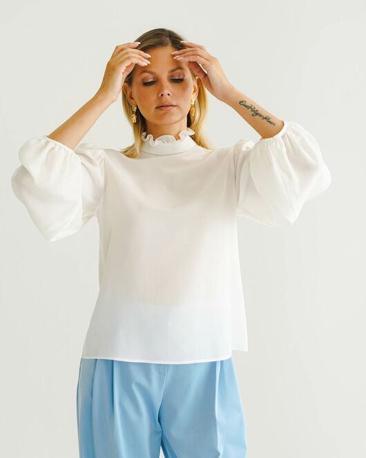 Женская блуза из натурального шёлка - 8561 от ByME 