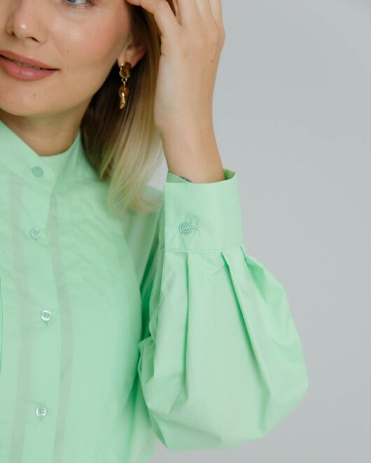 Рубашка женская с манишкой яблочная - 8566 от byME 