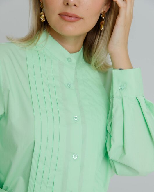 Рубашка женская с манишкой яблочная - 8566 от byME 