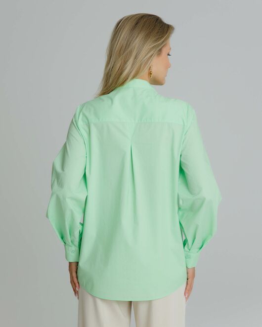 Рубашка женская с манишкой яблочная - 8566 от byME 