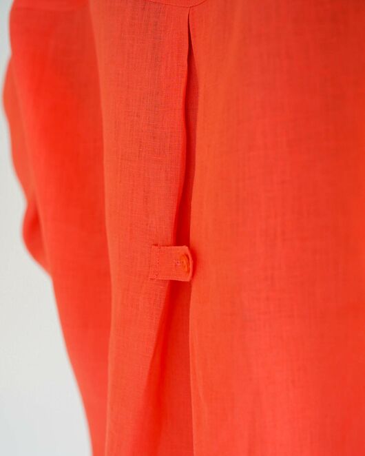 Женская рубашка льняная оранж - 8572 от byME 