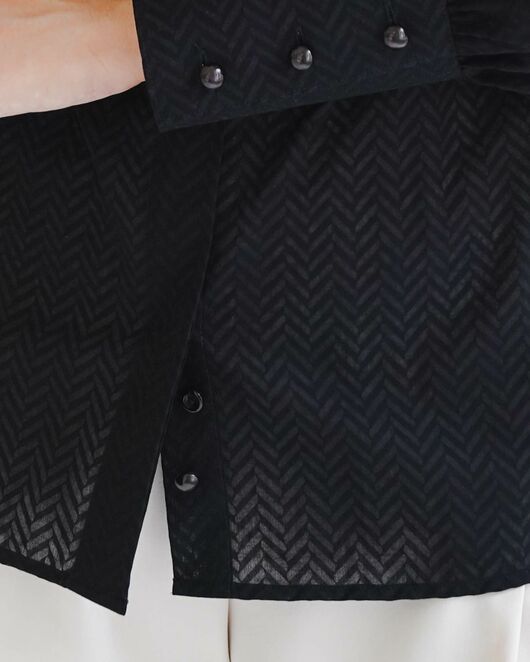 Женская рубашка с супатной застежкой черная - 8598 от byME  Женская рубашка с супатной застежкой черная - 8598 от byME