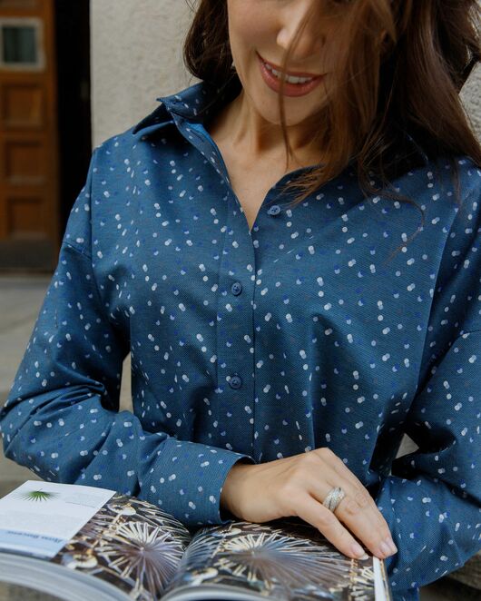 Женская рубашка в оверсайз силуэте - 8183 от byME 