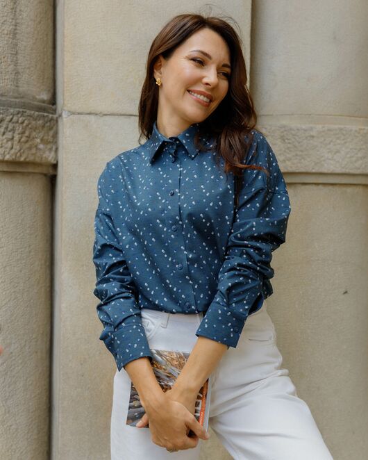 Женская рубашка в оверсайз силуэте - 8183 от byME 